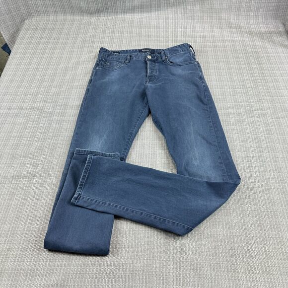 Scotch Soda Jeans Mens 30x35 Ralston Faded Distressed Button Fly Tall Slim Fit - Picture 1 of 14